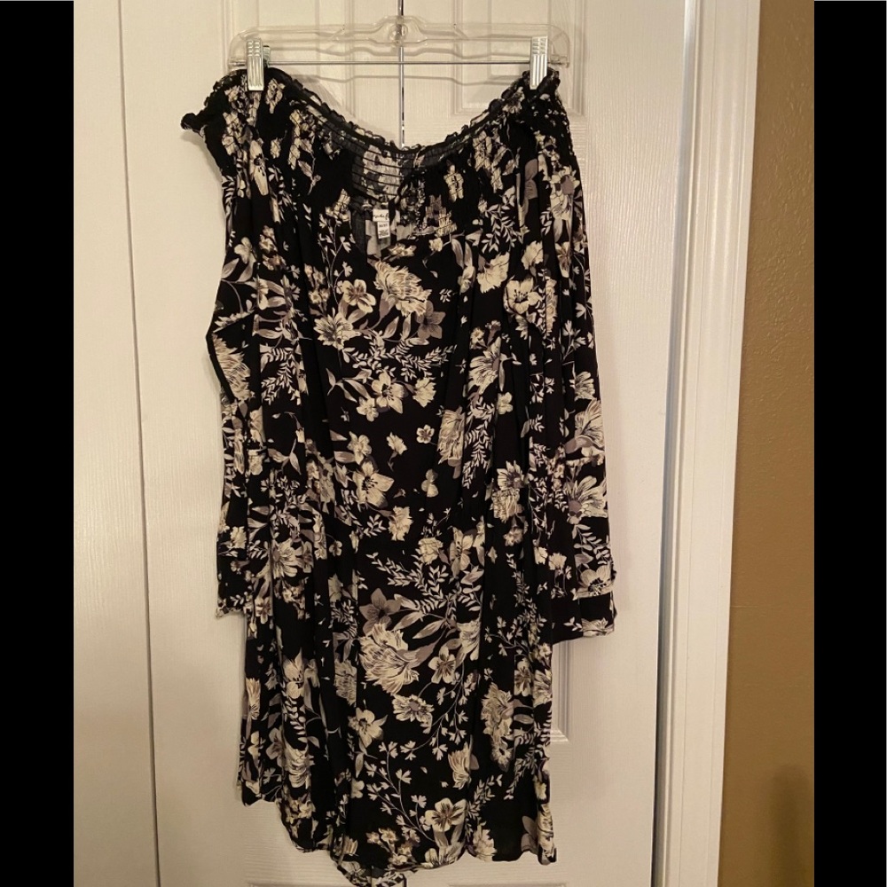 Off Shoulder Long Sleeve Romper